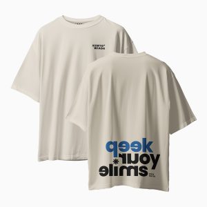 Koszulka oversize migdałowa