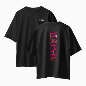 Koszulka oversize czarna ICONIC - obrazek 1